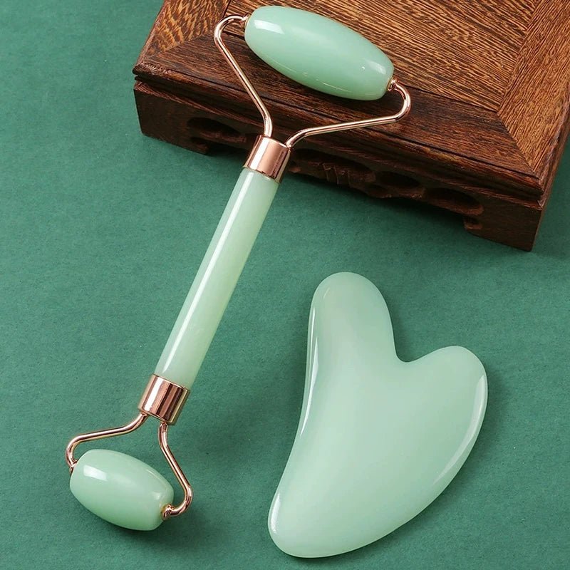 Kit Rouleau de Glace Facial et Gua Sha | Soin Anti - Âge et Lifting Naturel - Beautybienetre.