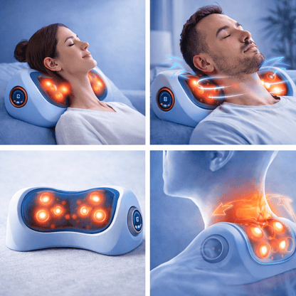 Masseur Cervical Chauffant Shiatsu | Soulagement des Tensions et Relaxation Profonde - Beautybienetre.